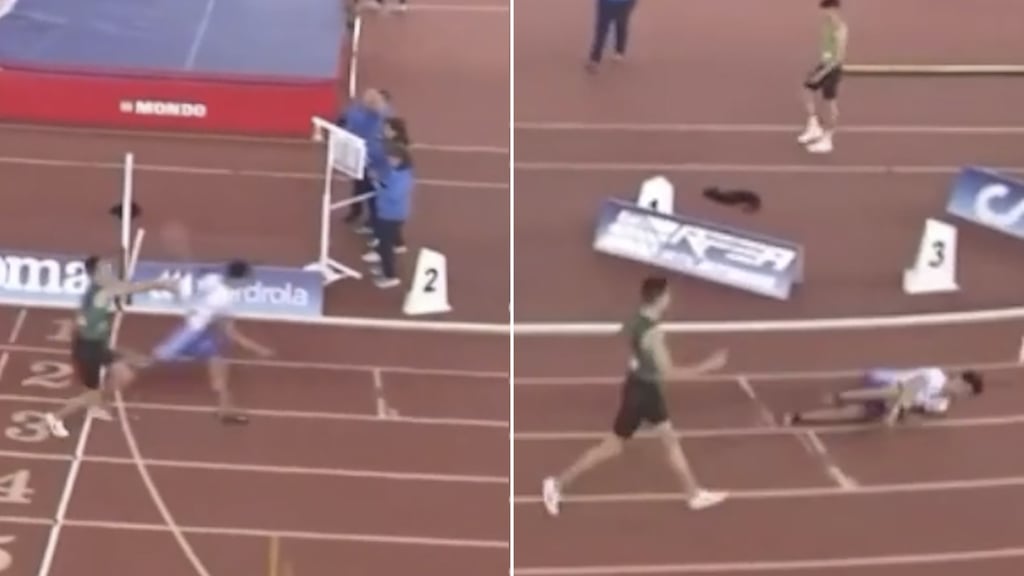 Escena antideportiva queda captada cuando un atleta empuja a otro post thumbnail image