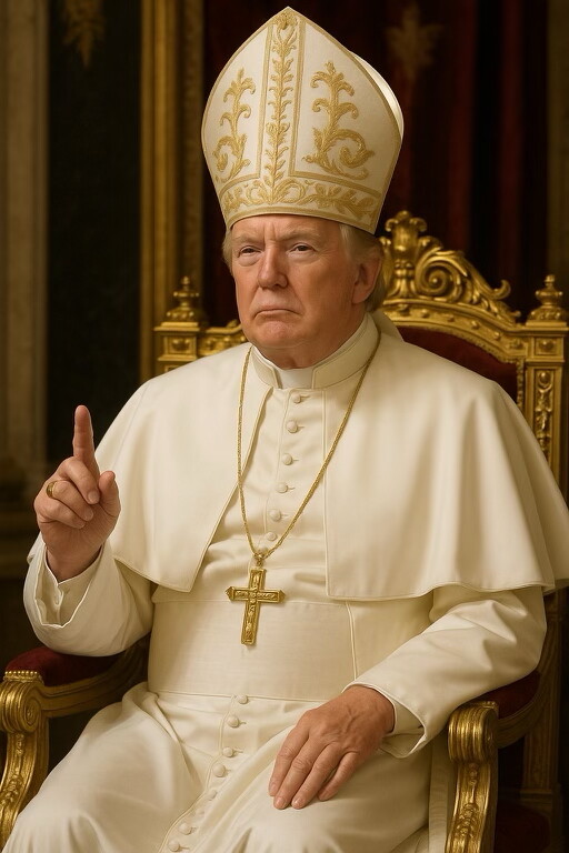 Trump postea en su cuenta de Truth Social una foto vestido de papa post thumbnail image